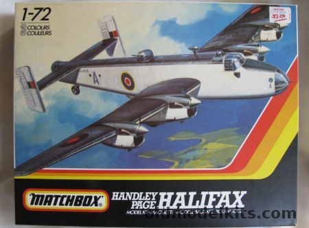 Matchbox 1/72 Handley Page Halifax GRII Series IA / B.MkI/II - 58 Sq Coastal command Wales 1943 / 76 Sq RAF Yorks (P/O Christoper Cheshire's Aircraft) / 10th Sq RAF Yorks 1942, PK-604 plastic model kit